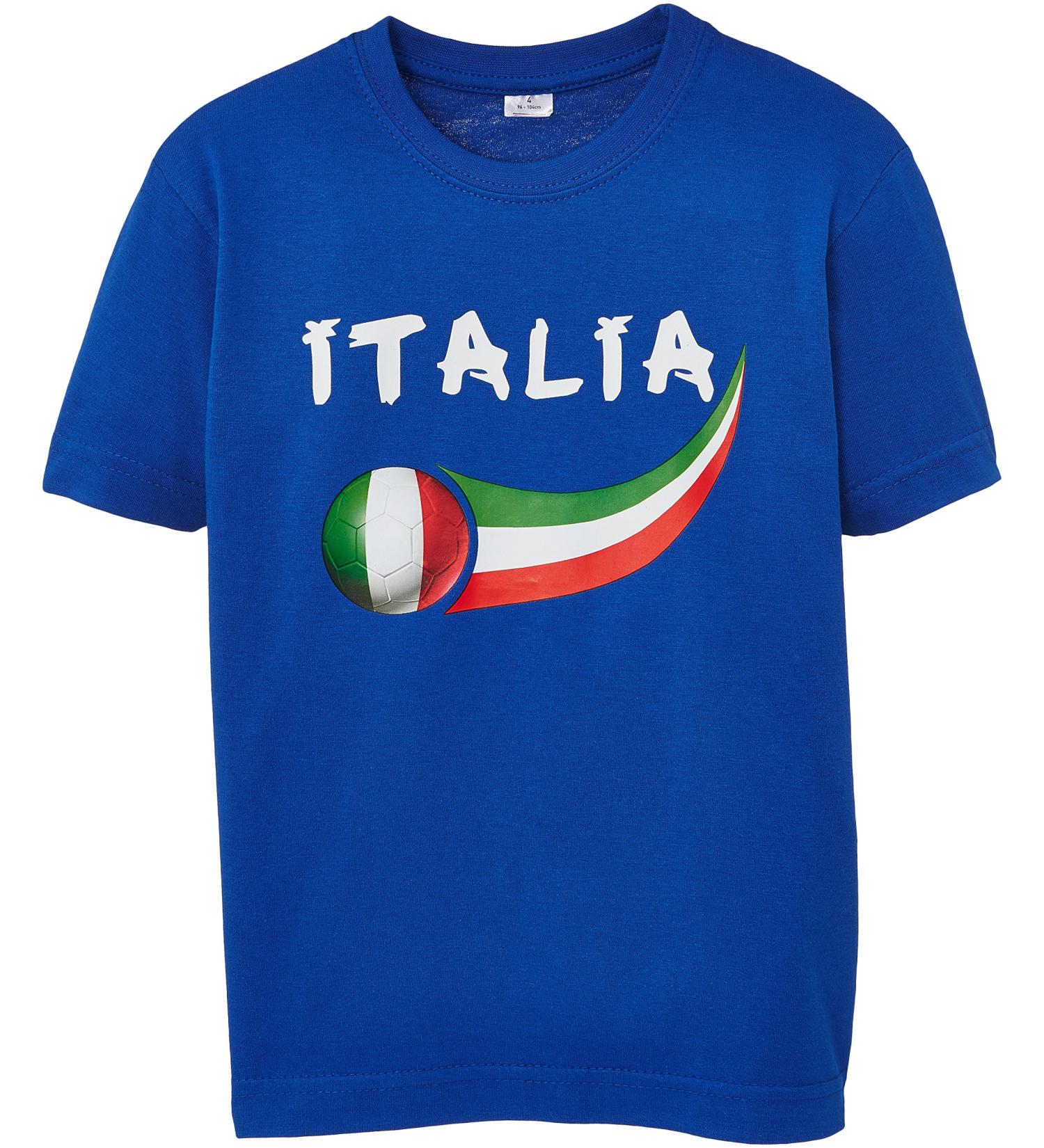 Supportershop Boys Italie Coup du Monde T-Shirt 6-7 Years Bleu Royale