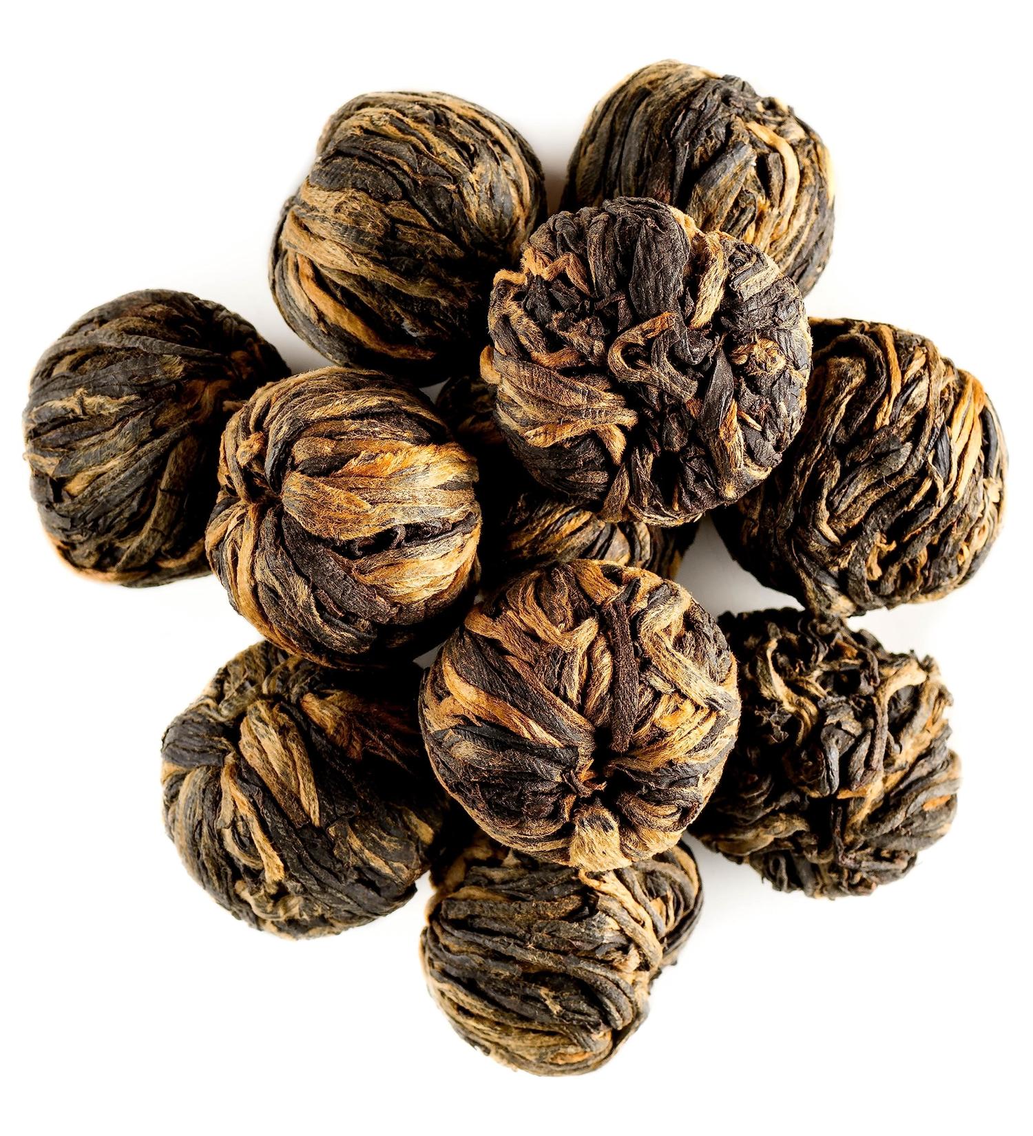 Yunnan Black Dragon Pearls Tea - Strong and Malty Pearl - Golden Special Grade 100g Yunnan Black Pearl 100g - Buy Online on GoSupps.com