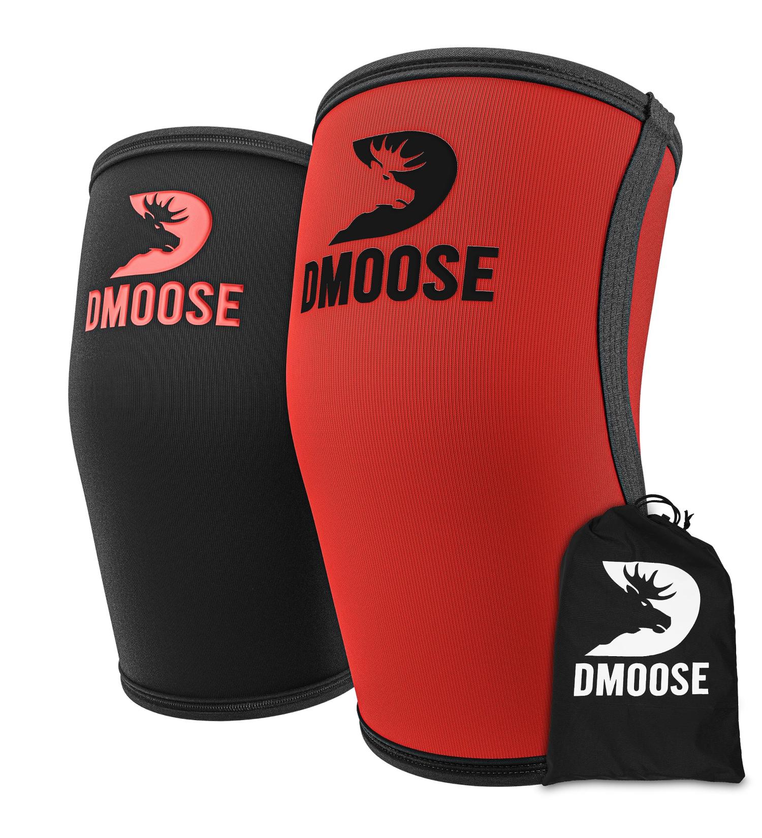 Moose 5mm Neoprene Elbow Sleeves | USPA Approved Support for Weightlifting & Powerlifting | Durable & Reversible Design | X-Large Black-Red - Buy Online on GoSupps.com