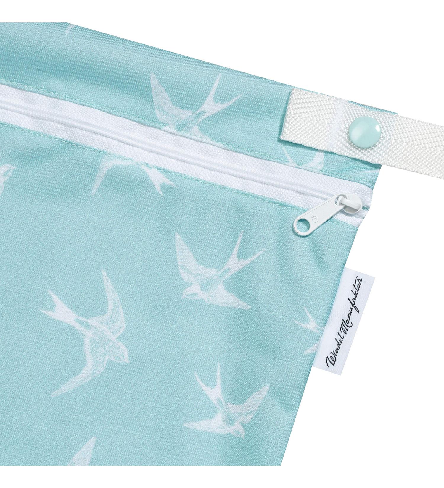 Windelmanufaktur Wetbag breathable and water-repellent wet bag - Made in Germany (small Schwalben) S Schwalben