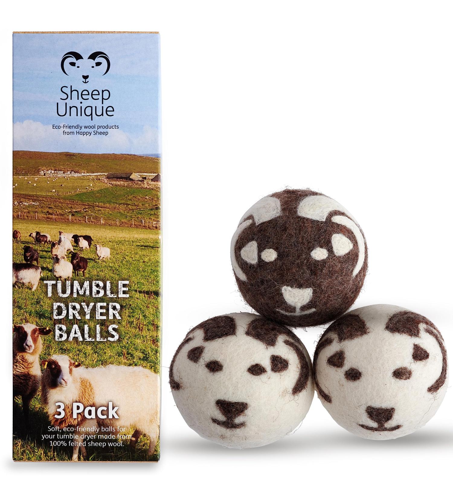 Eco Tumble Dryer Balls - 100% Wool - Reduce Drying time - Naturally Softer Clothes - Baby Safe - Pack of 3 XL Balls. - Buy Online on GoSupps.com
