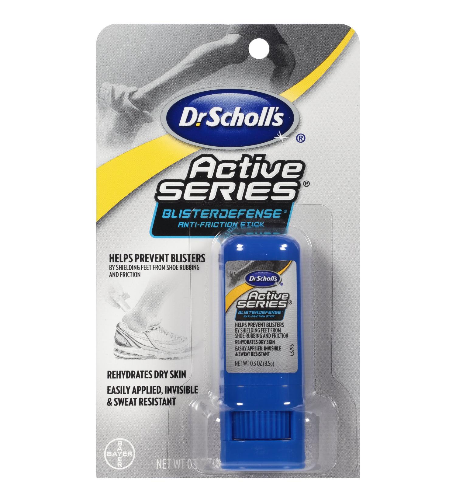 Dr. Scholl's Blister Defense Stick 0.3oz (Pack of 4) - Prevent Blisters with this Protective Stick - Buy Online on GoSupps.com