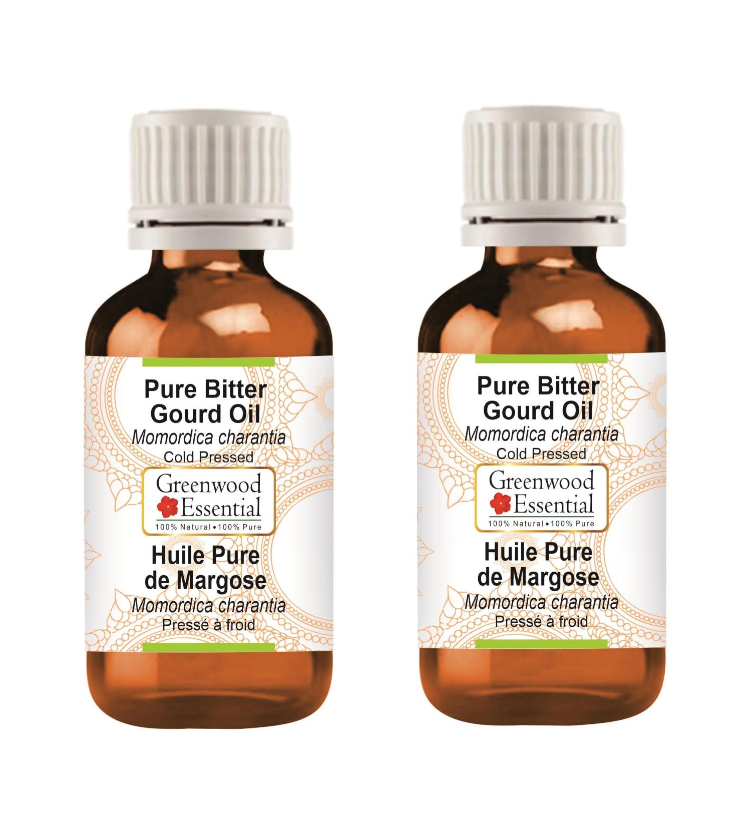 Greenwood Essential Pure Pumpkin Oil (Momordica Charantia) - Cold-Pressed Therapeutic Quality 100ml x 2 (Pack of Two) - Natural & Effective - Buy Online on GoSupps.com