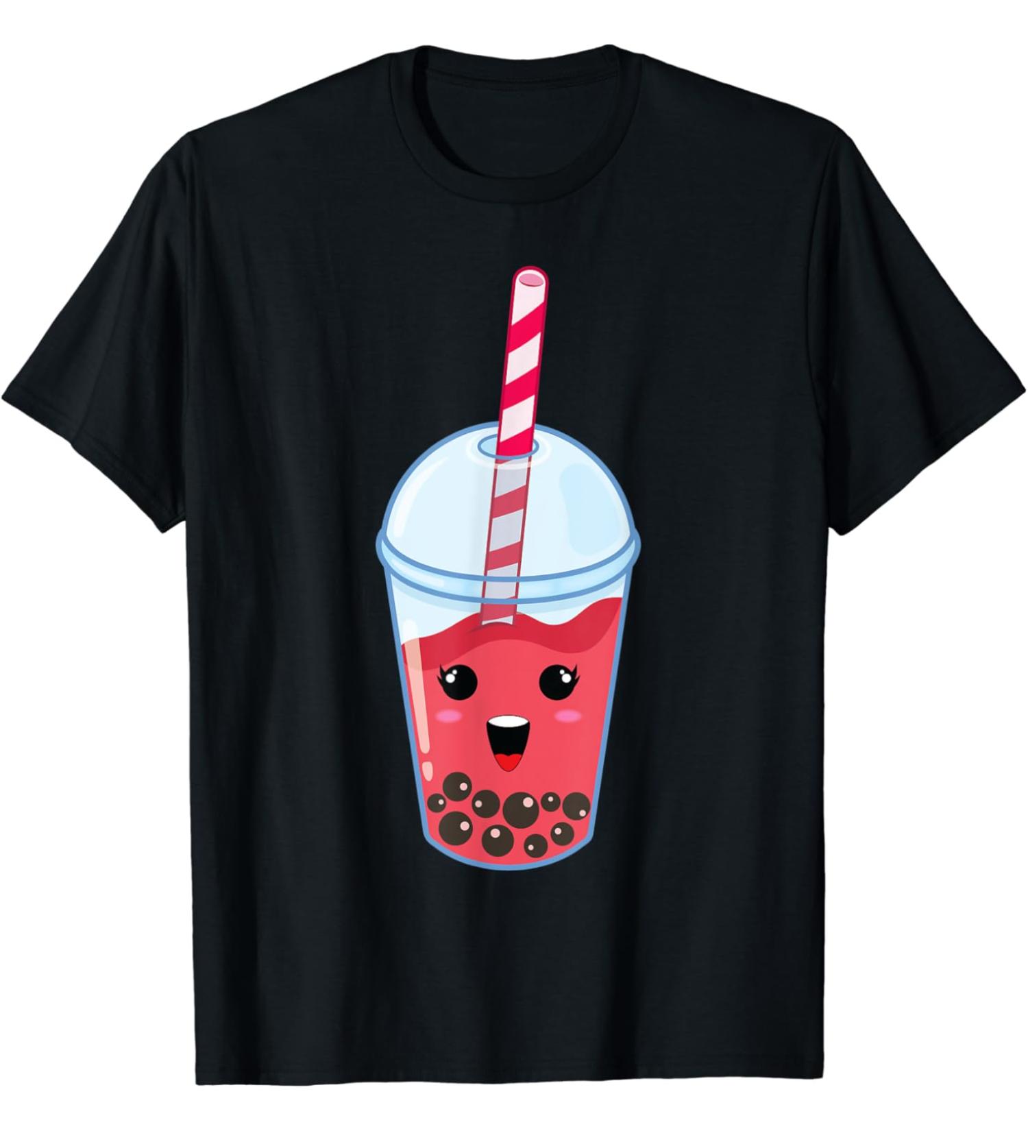 Kawaii Boba Milk Tea | Cute Watermelon Bubble Tea Lover Gift T-Shirt