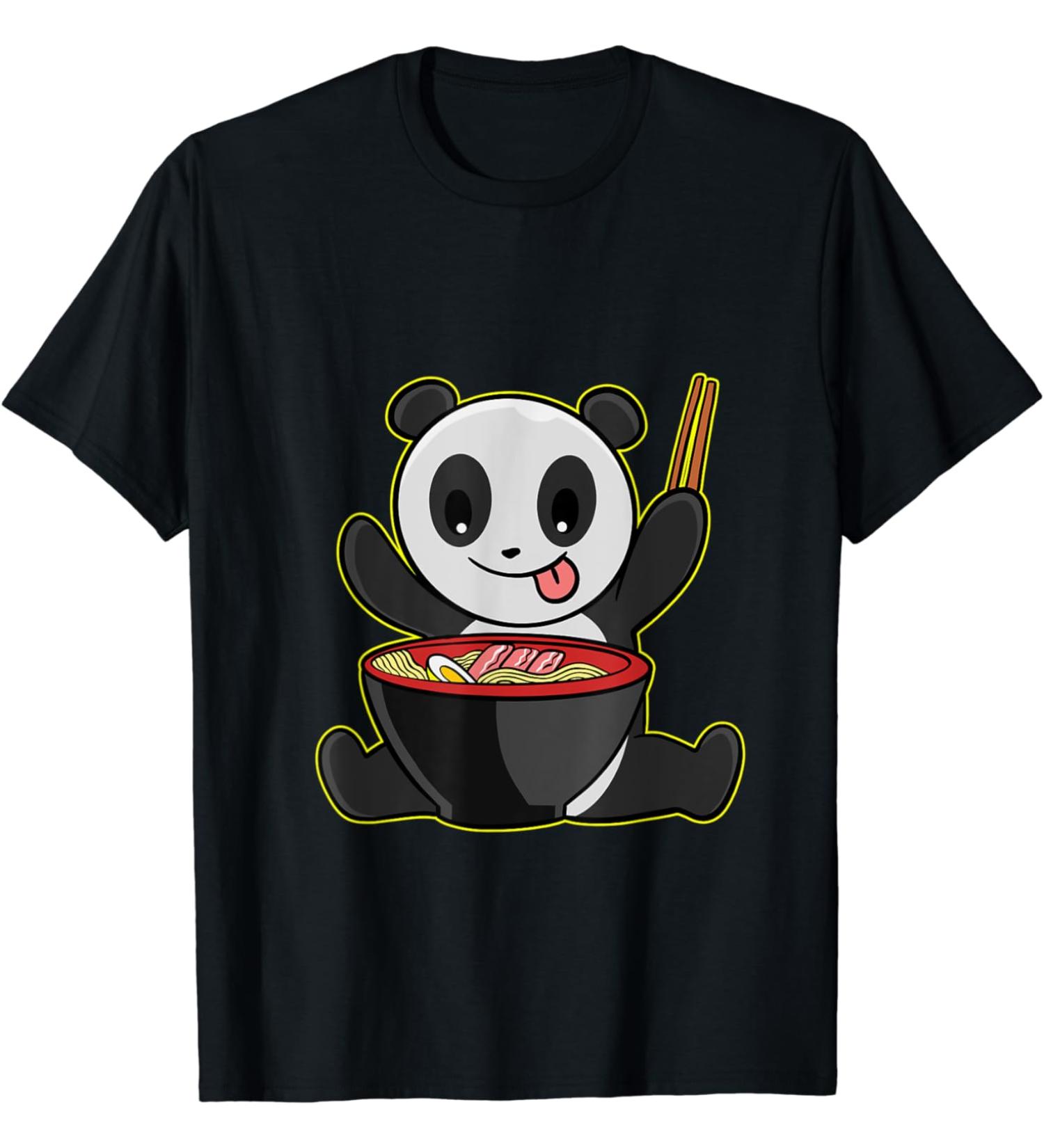 Panda Ramen Kawaii Pandas Japanese Noodles T-Shirt
