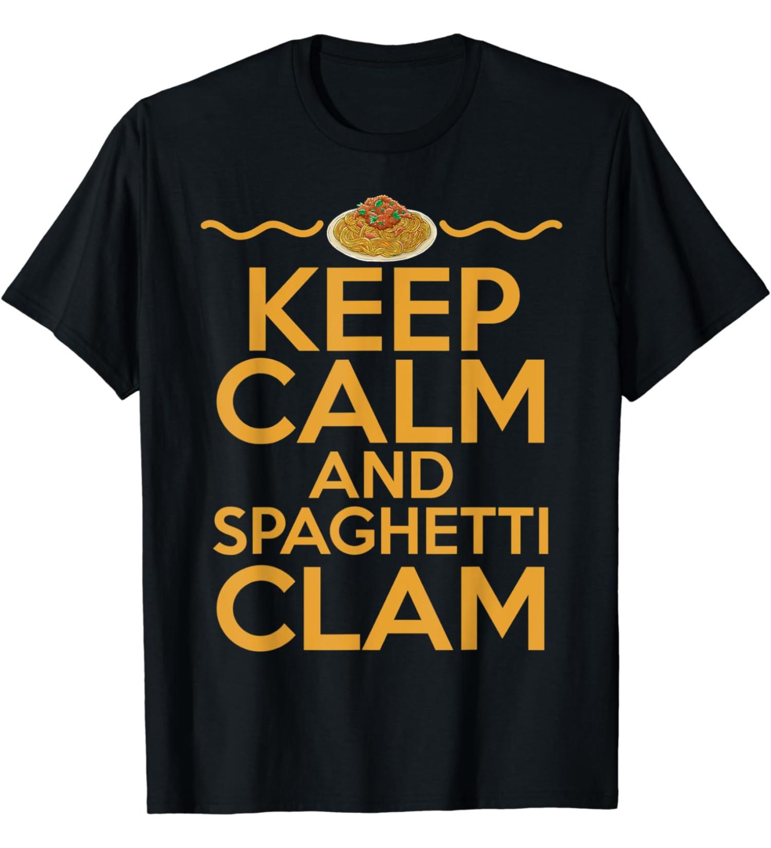 Keep Calm And Eat Spaghetti Pasta Meatballs Tomato Sauce Top T-Shirt