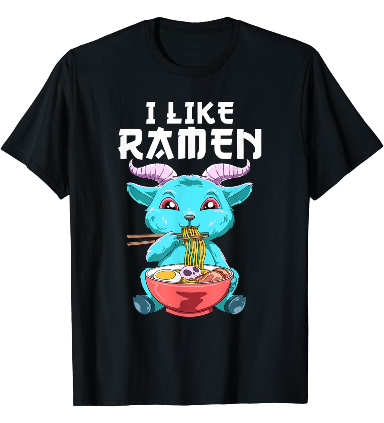I Like Ramen Baphomet Anime T-Shirt