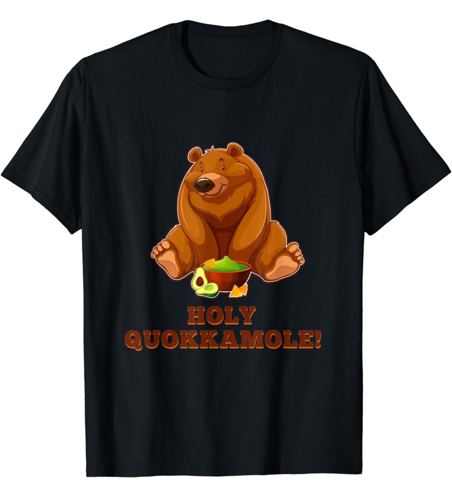 Holy Quakkamole Bear Avocado Guacamole Fruit Vegetable Vegan T-Shirt