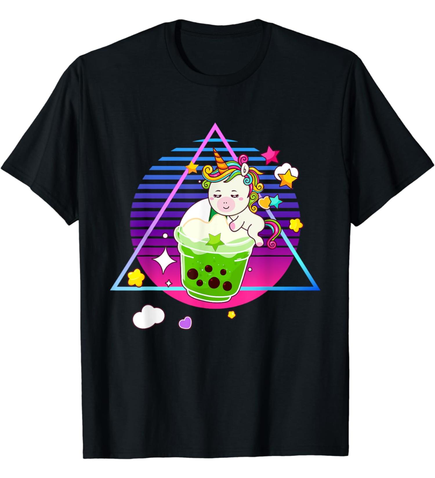 Unicorn Bubble Tea for a Kawaii Japan Friends Boba Tea T-Shirt