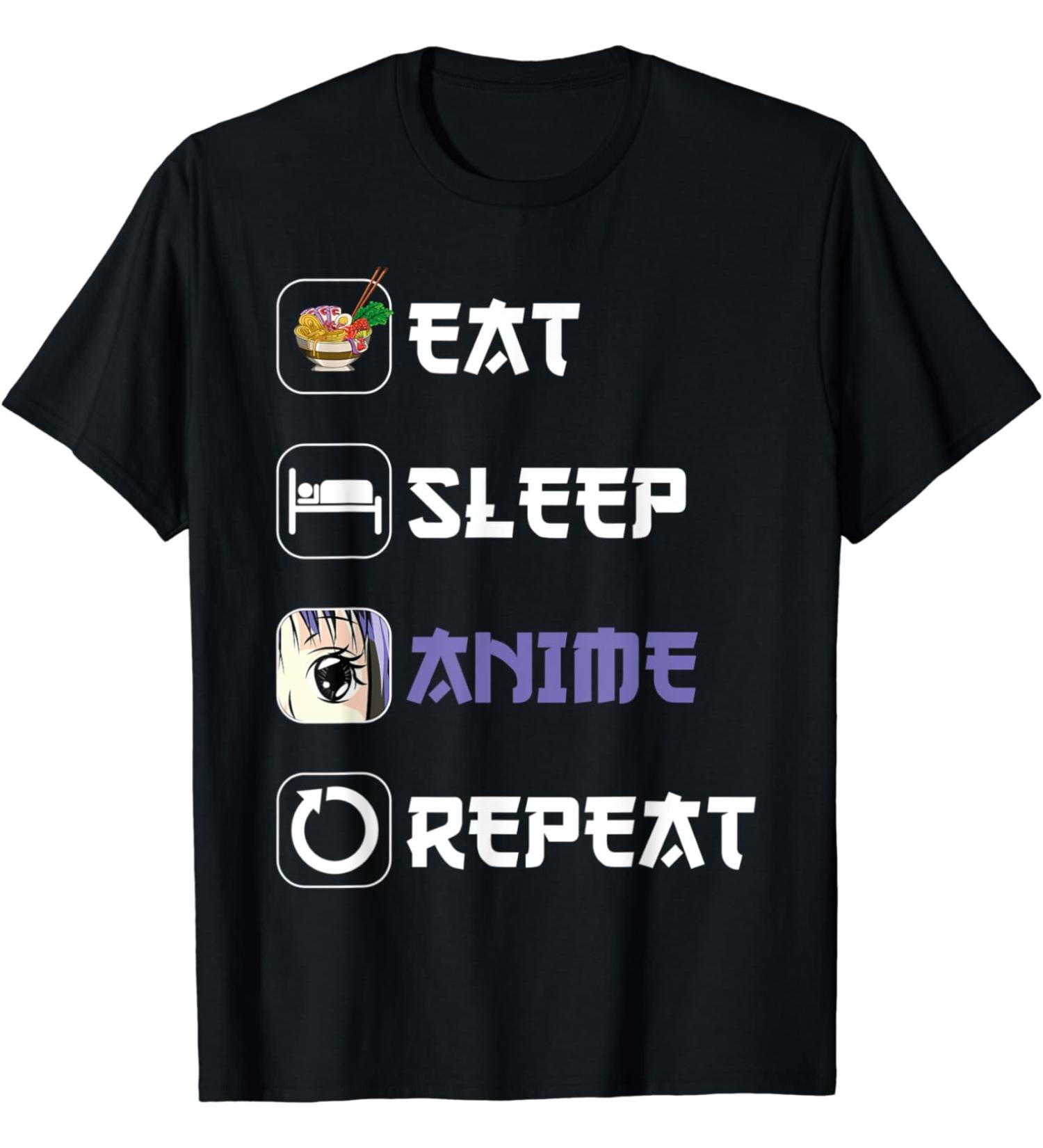 Ramen Noodles Japanese Ramen Eat Sleep Anime Repeat Anime T-Shirt