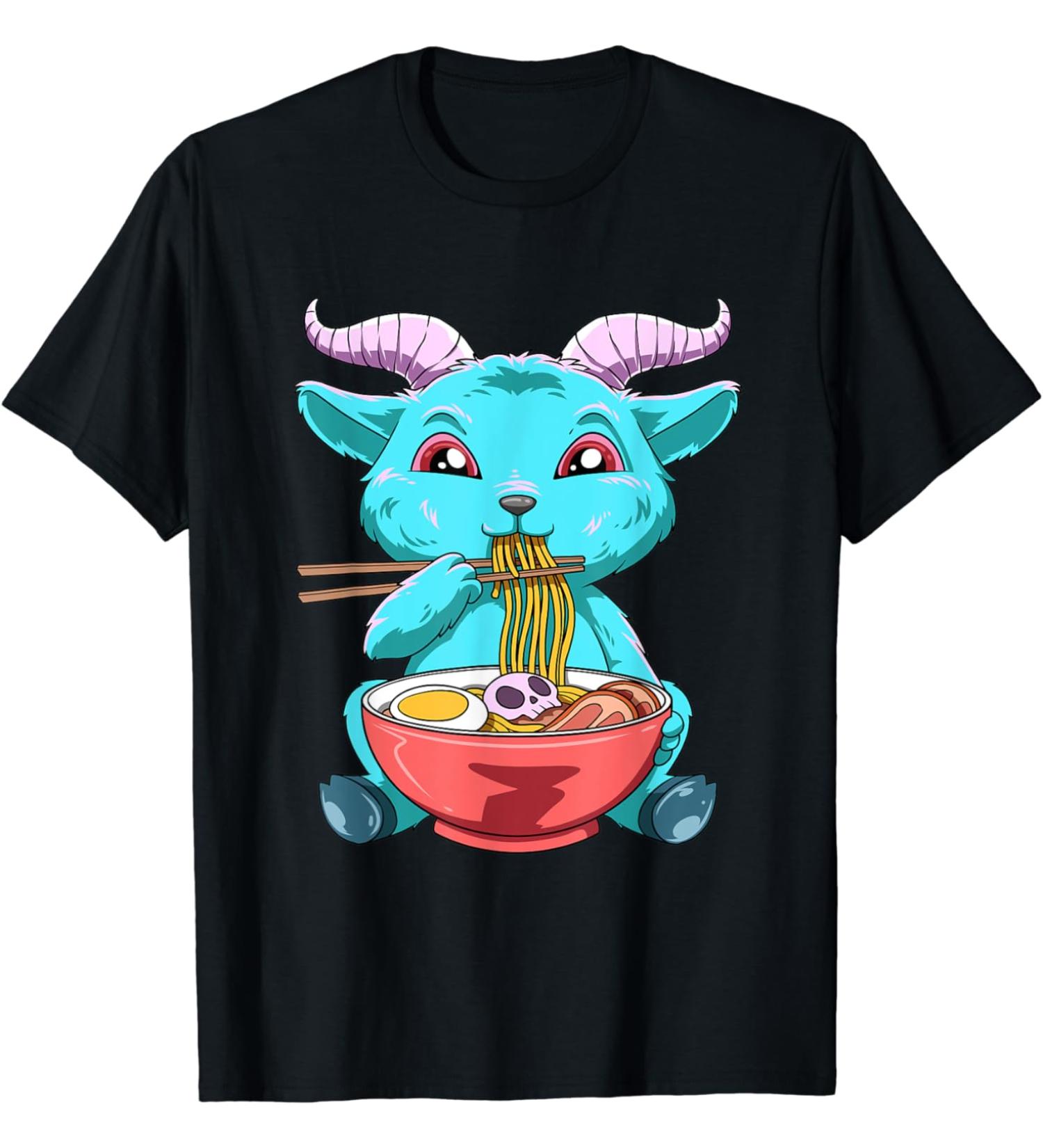 Kawaii Anime Ramen Baphomet T-Shirt