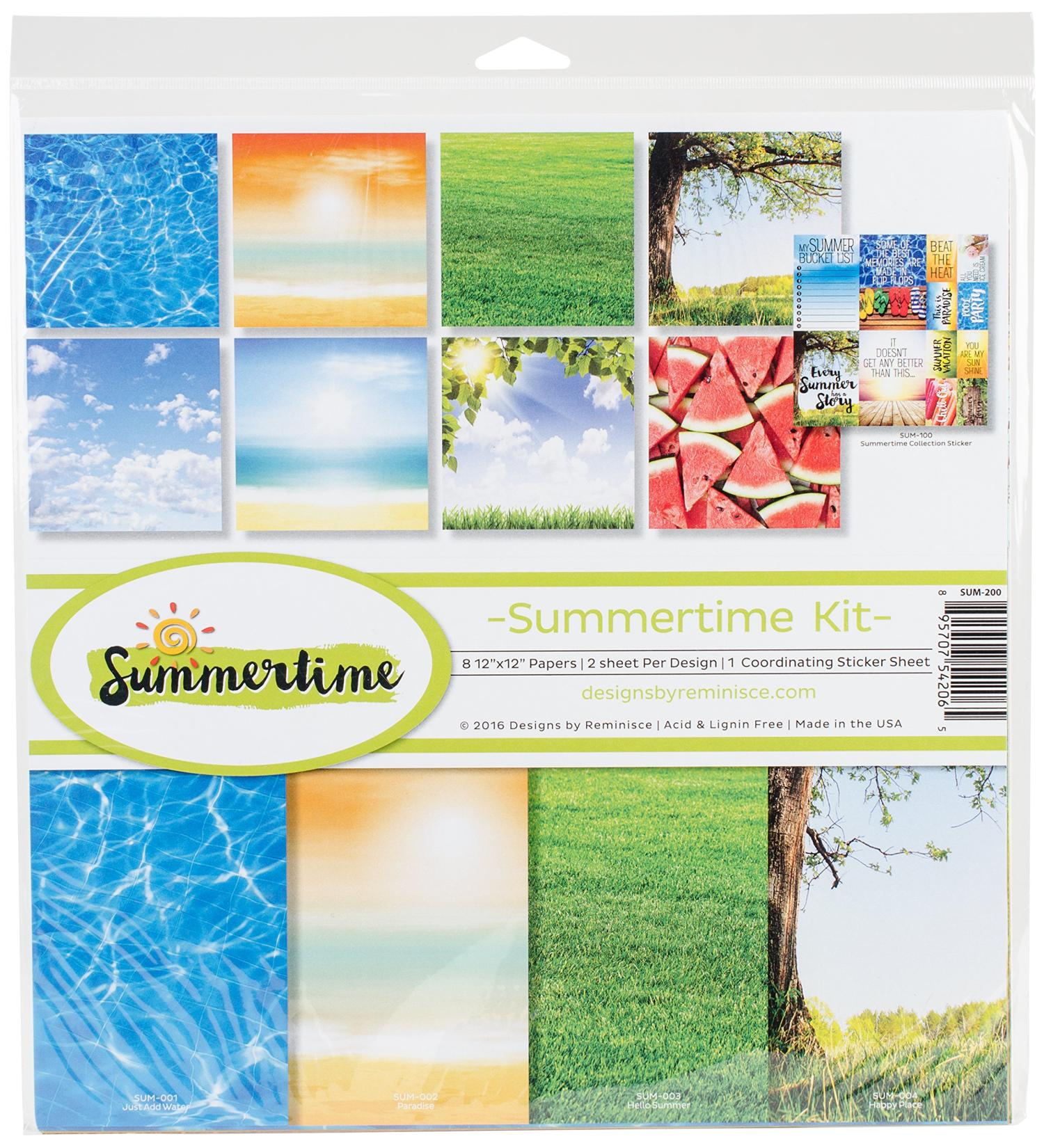 Reminisce SUM-200 Summertime Scrapbook Collection Kit