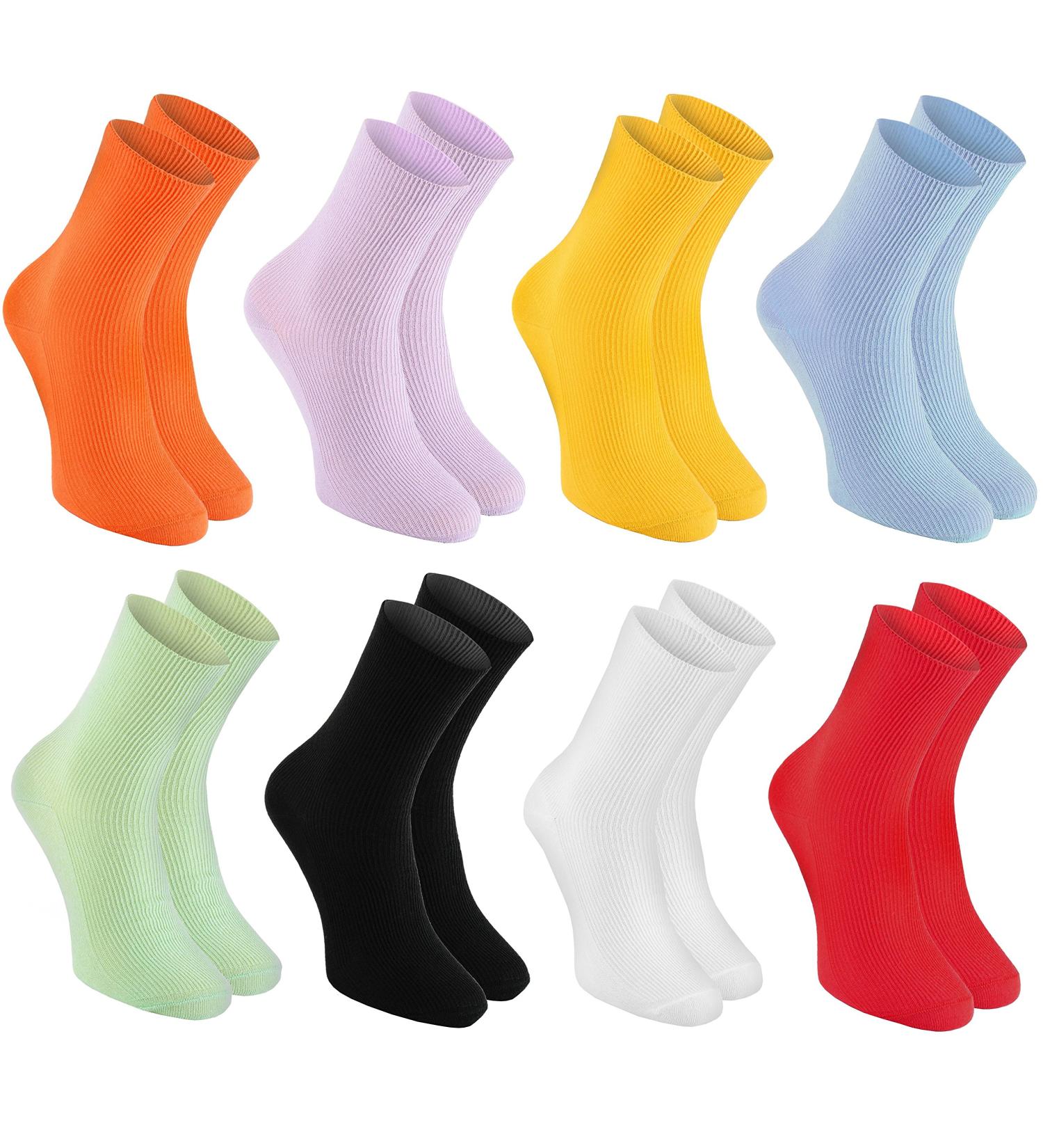 Diabetic Elastic Cotton Socks for Swollen Feet | 8 Pairs | Mens & Womens 8-9.5 | Multicoloured - Buy Online on GoSupps.com