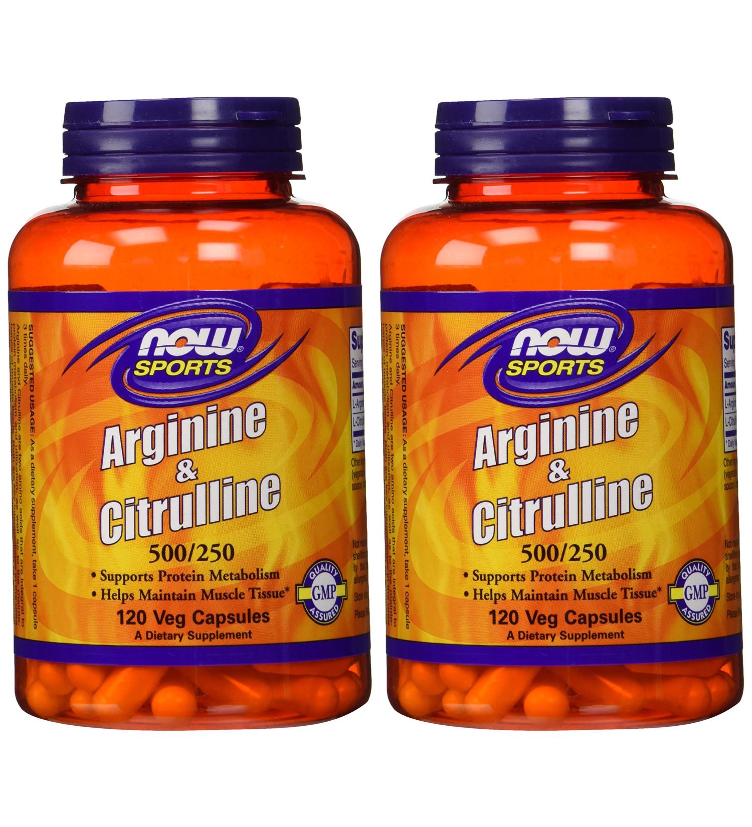 Arginine & Citrulline 500/250mg - 120 Capsules (2 Pack) - 240 Total Capsules - Buy Online on GoSupps.com