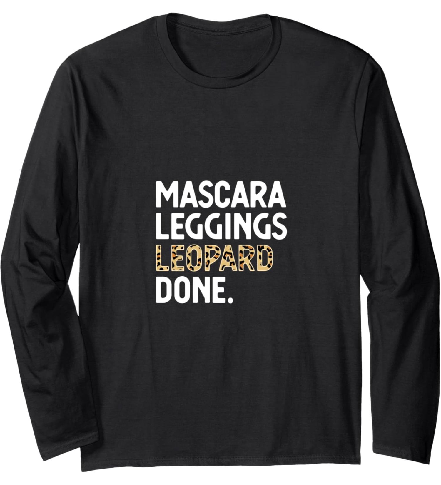 Legging mascara l opard fait l opard maquillage girly Manche Longue