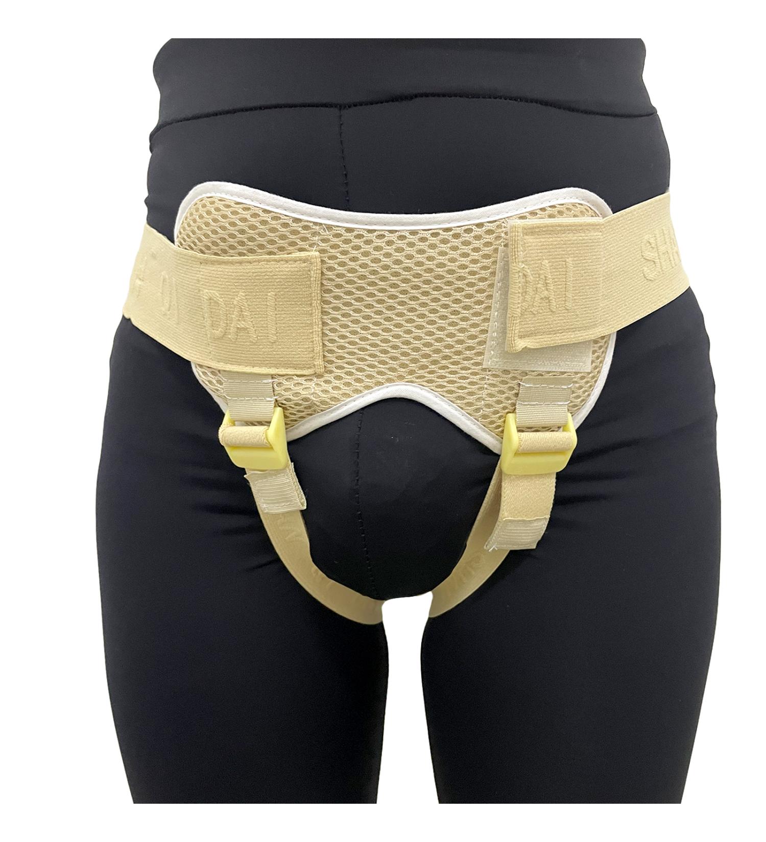 Inguinal Hernia Belt Truss Brace for Men & Elderly - Pain Relief Waist Support with 4 Removable Compression Pads (S - Buy Online on GoSupps.com