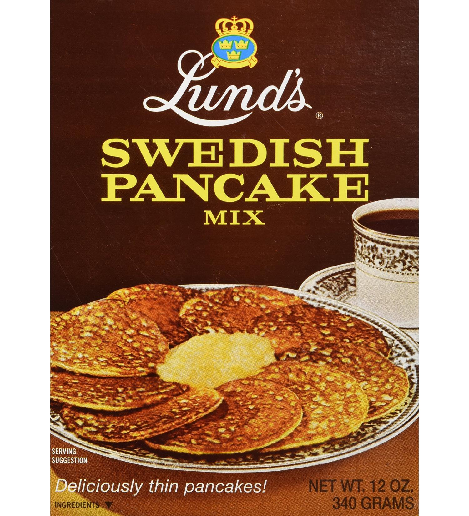 Lunds Pancake Mix, Swedish, 12 Oz - SET OF 5 12 Ounce (Pack of 5)