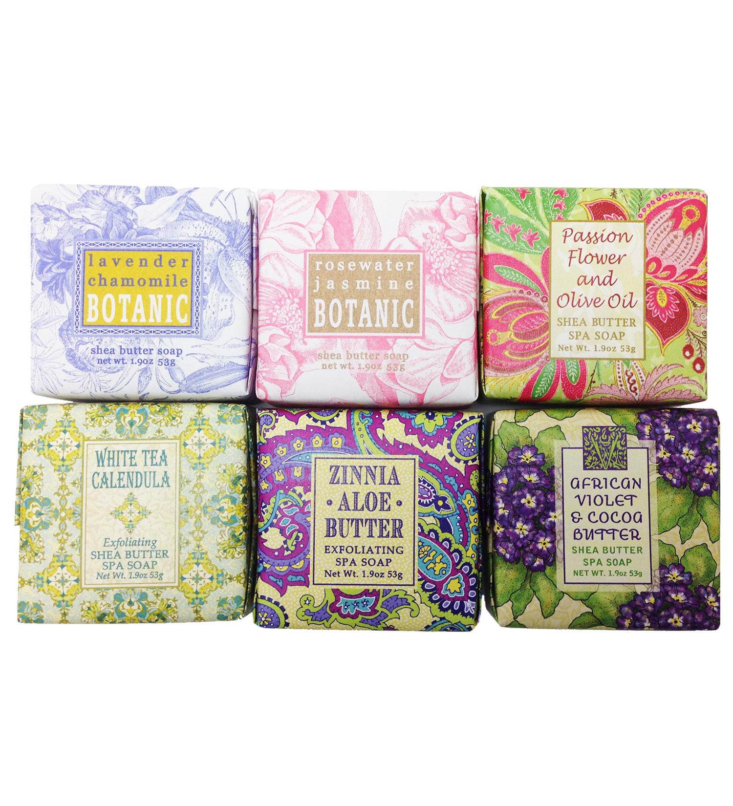 Spring Garden Bloom Flower Shea Butter Soap Gift Set 6 Count (Pack of 1)