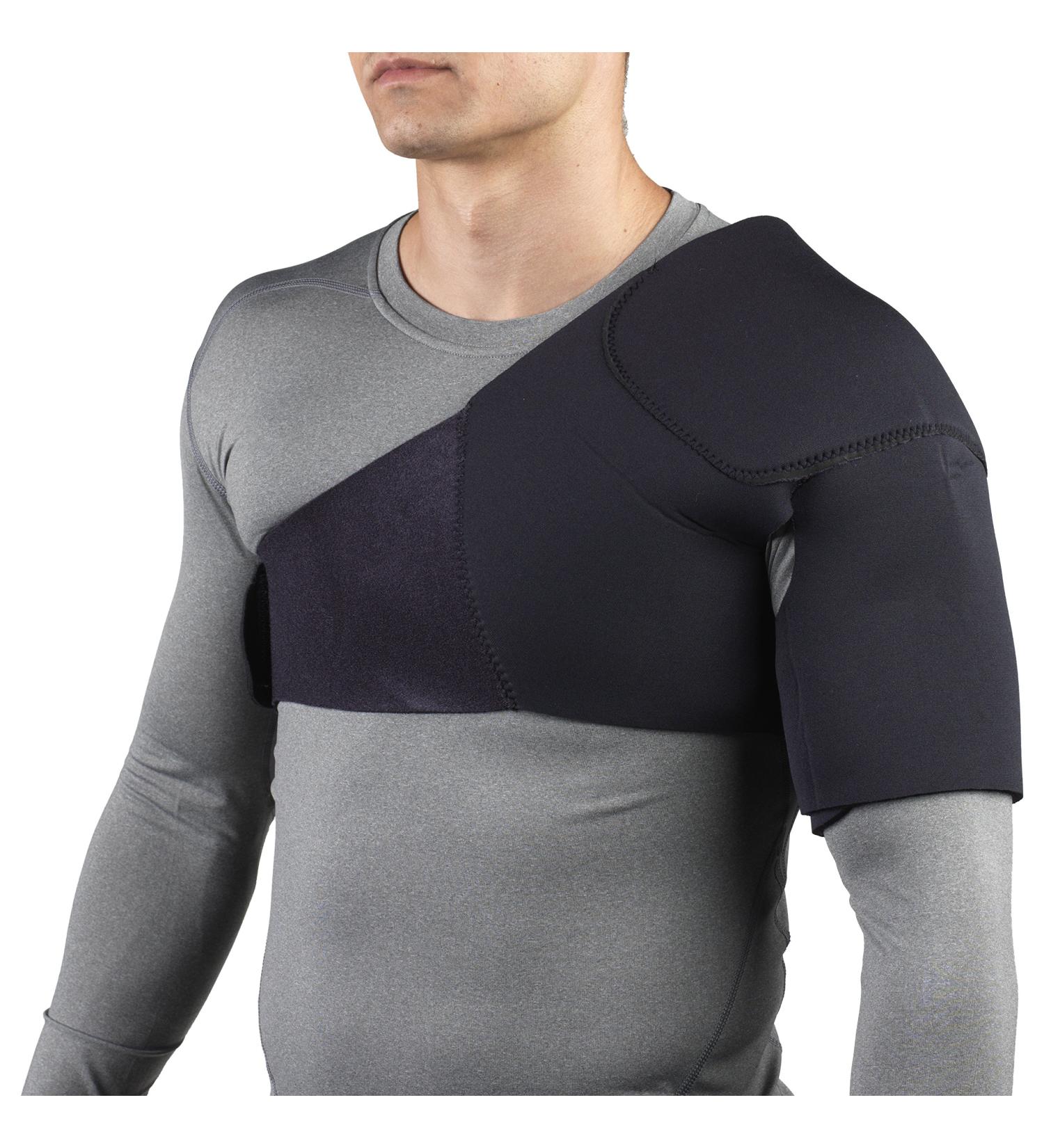 OTC Neoprene Shoulder Support Brace - Large Black | Post-Surgical Protector | International Shipping Available - Buy Online on GoSupps.com