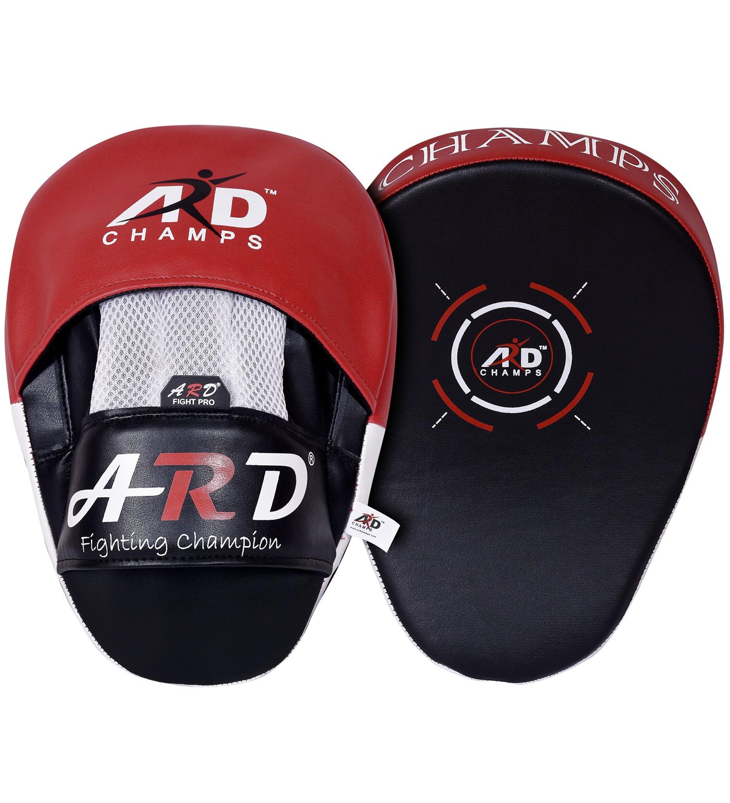 ARD Boxing Focus Target Mitts | Red Hook & Jab Punching Pads for MMA Thai Strike Kick Shield Training - Buy Online on GoSupps.com
