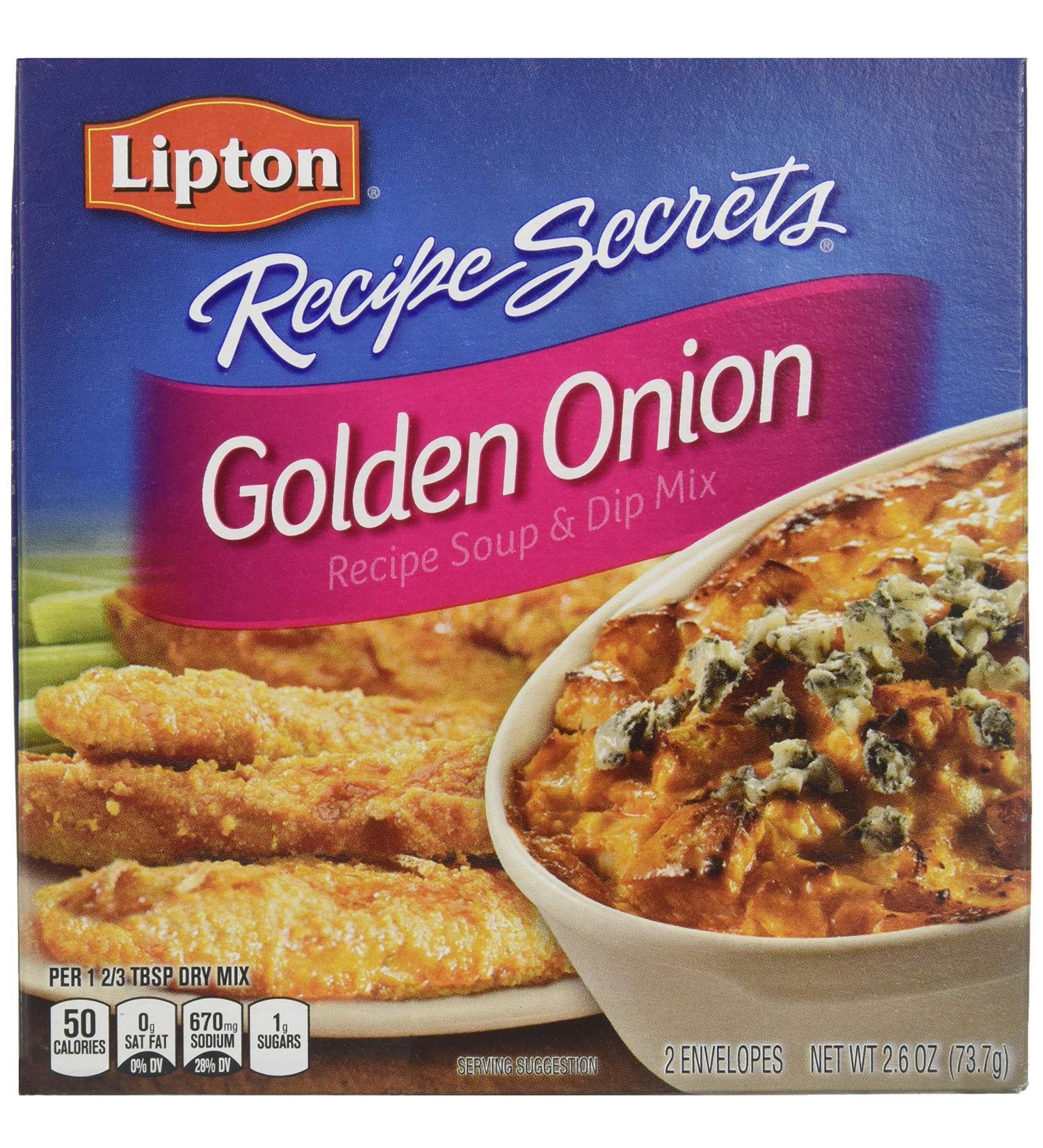 Lipton Golden Onion Recipe Soup & Dip Mix 2.6oz (5 Boxes) - Delicious Flavor Enhancer - Buy Online on GoSupps.com