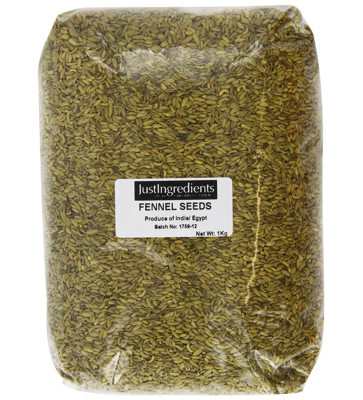 JustIngredients Essential Fennel Seeds 1kg - Pack of 2 - Buy Online on GoSupps.com
