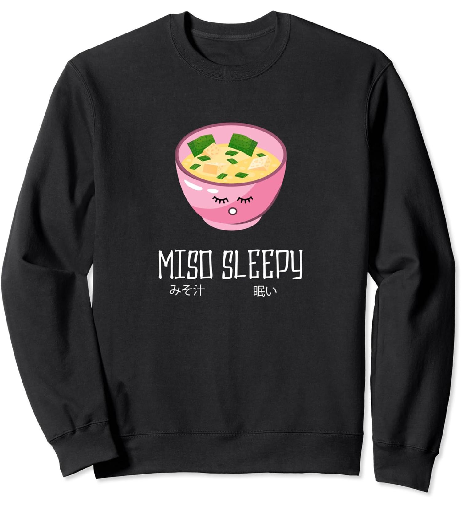Japanese Classic Anime Miso Sleepy Ramen Bowl Sweatshirt