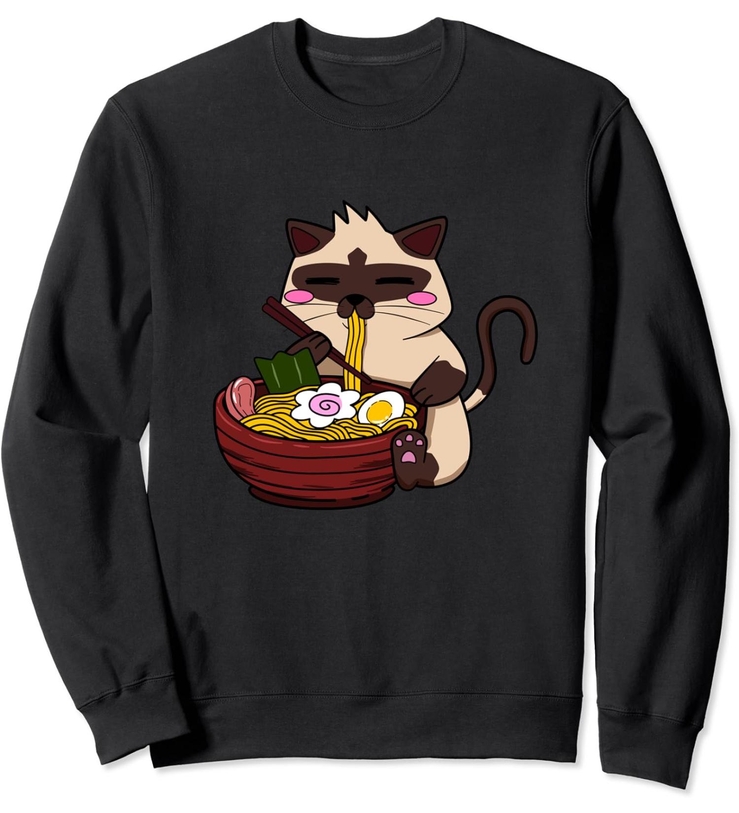 Siamese Cat Ramen Japanese Ramen Life Noodle Sweatshirt