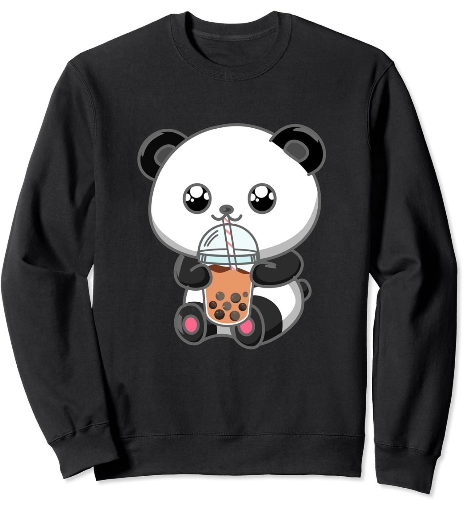 Boba Tea Bubble Tea Kawaii Japanese Lover Panda Anime Otaku Sweatshirt