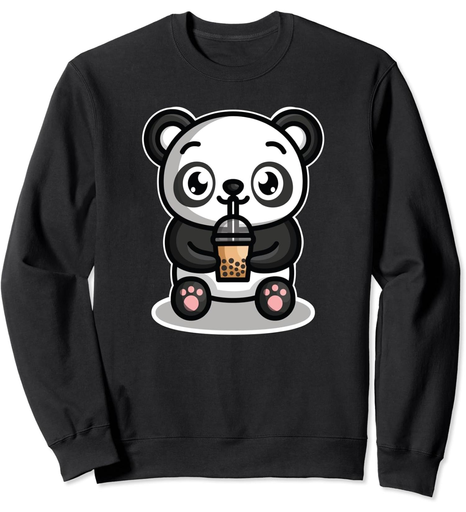 Bubble Boba Tea Kawaii Panda Bear Tapioca Milk Tea Gift Sweatshirt