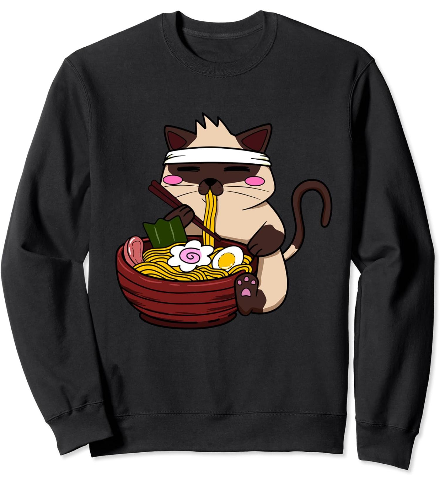 Anime Siamese Ramen Japanese Ramen Life Noodle Sweatshirt