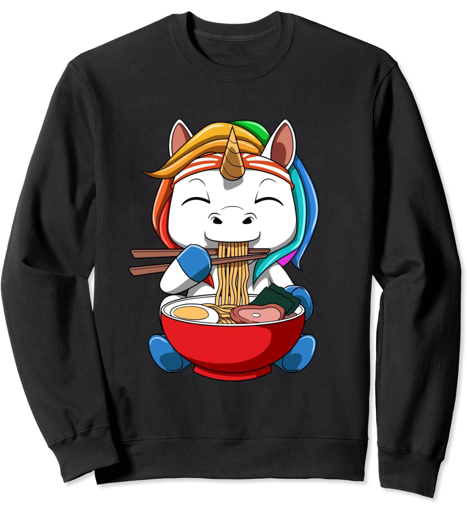 Anime Ramen Unicorn Noodle Soup Sweatshirt