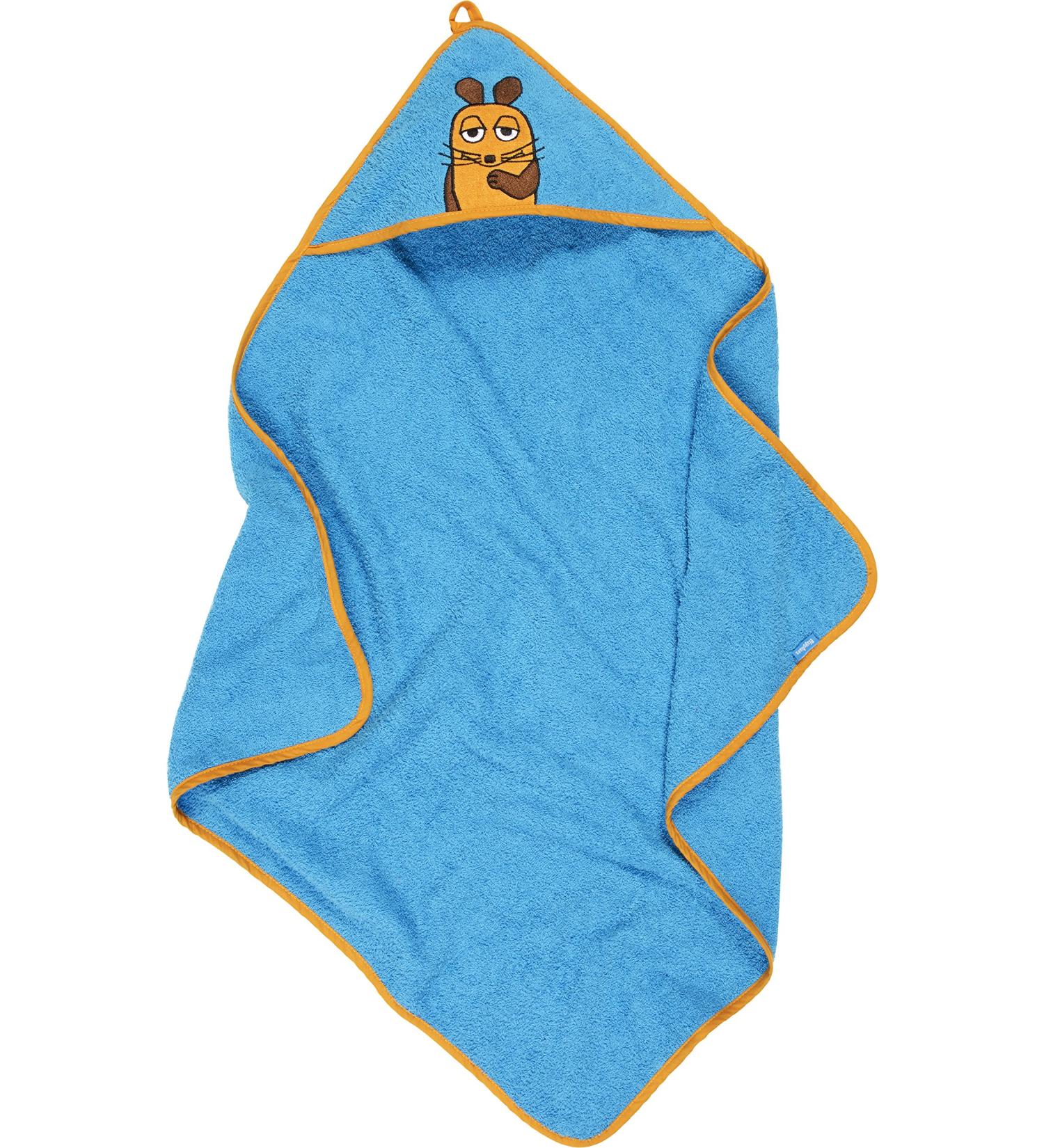 Playshoes Baby Terry Cloth Hooded Towel Bath Towel The Mouse Aqua Blue 100x100cm