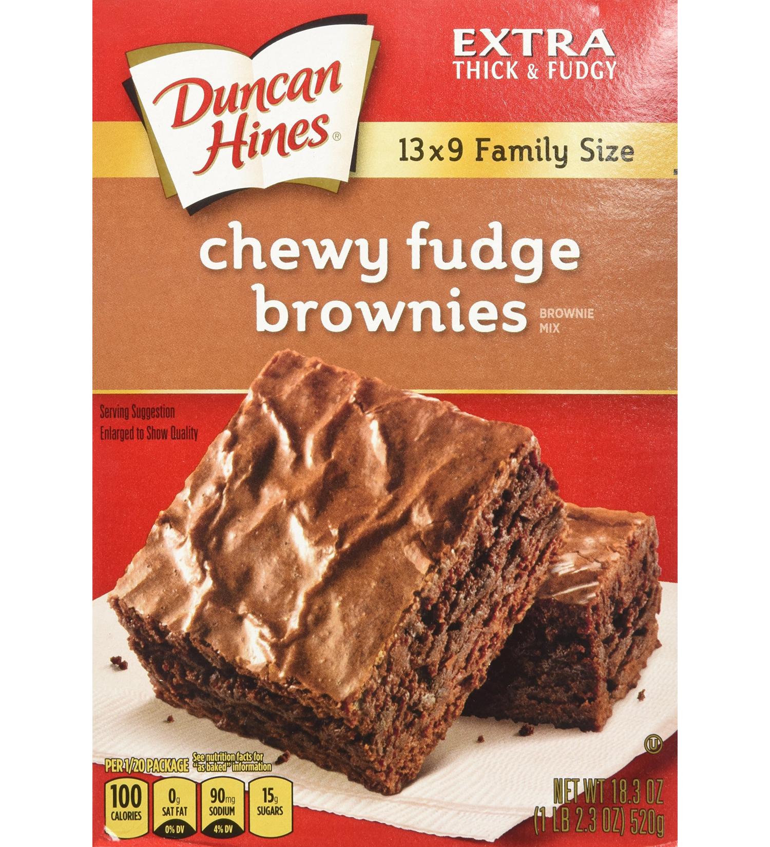 Duncan Hines Chewy Fudge Brownies 18.3oz Family Size - Delicious & Easy to Bake - Buy Online on GoSupps.com