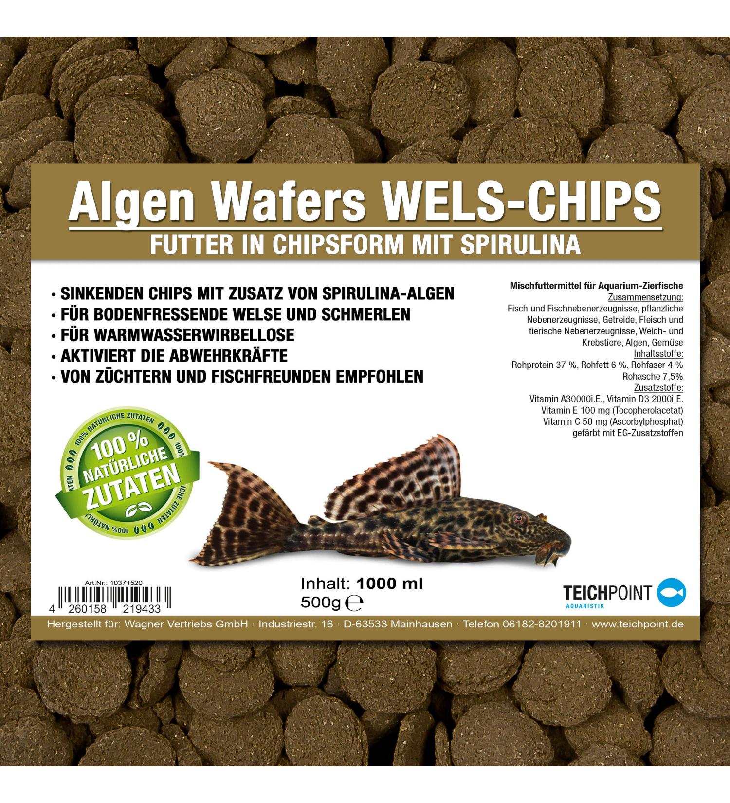 Catfish food for damaged ground fish and ornamental fish in cashmere form - 1 liter - Buy Online on GoSupps.com