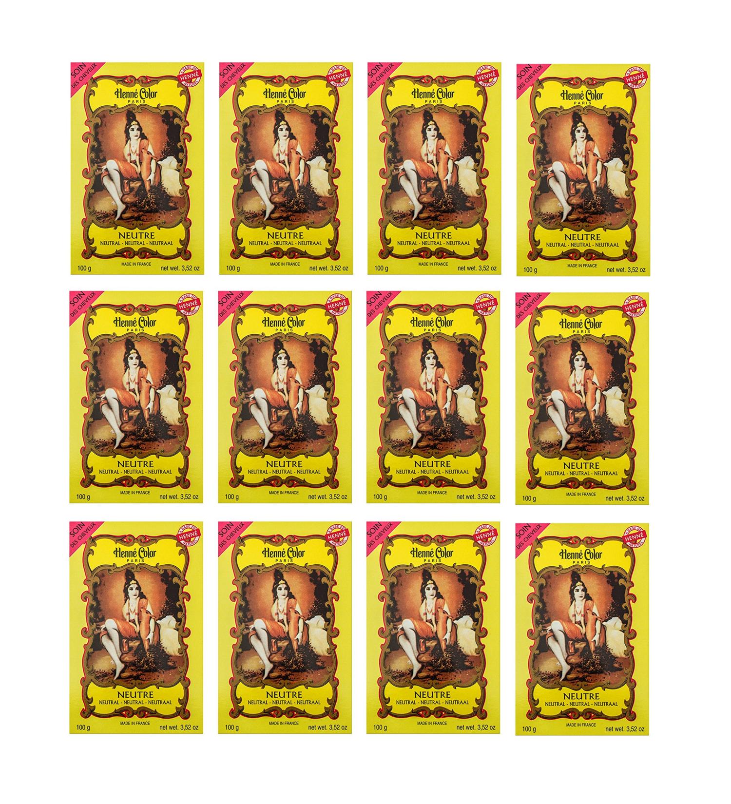 12 x 100g Henna Color Natural Hair Dye Neutral Pamai Pai Henn Powder Plant Hair Color Auburn colorless