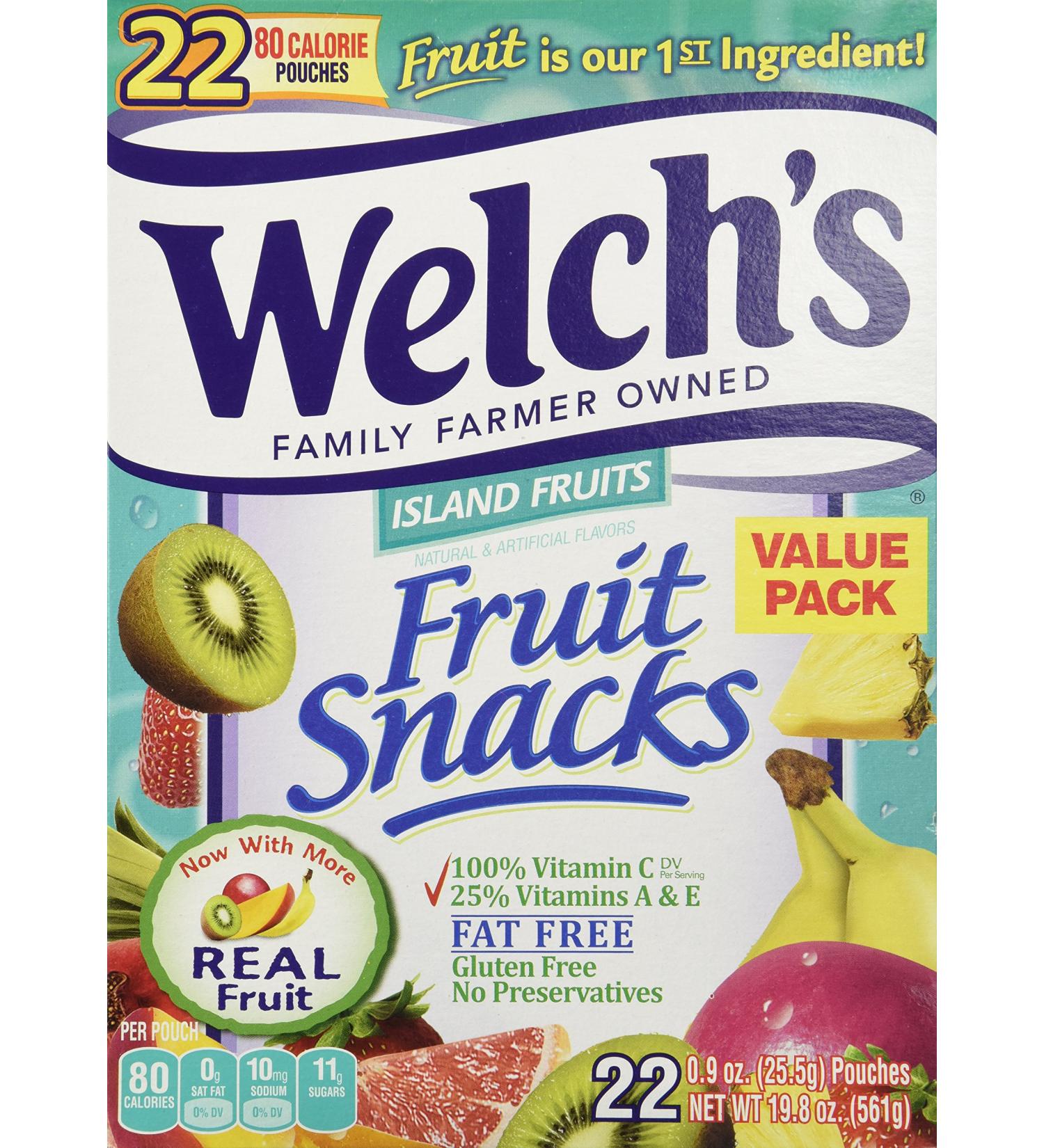 Welch's Island Fruits Pouches - 22 Pack | Delicious & Nutritious Snack Option - Buy Online on GoSupps.com