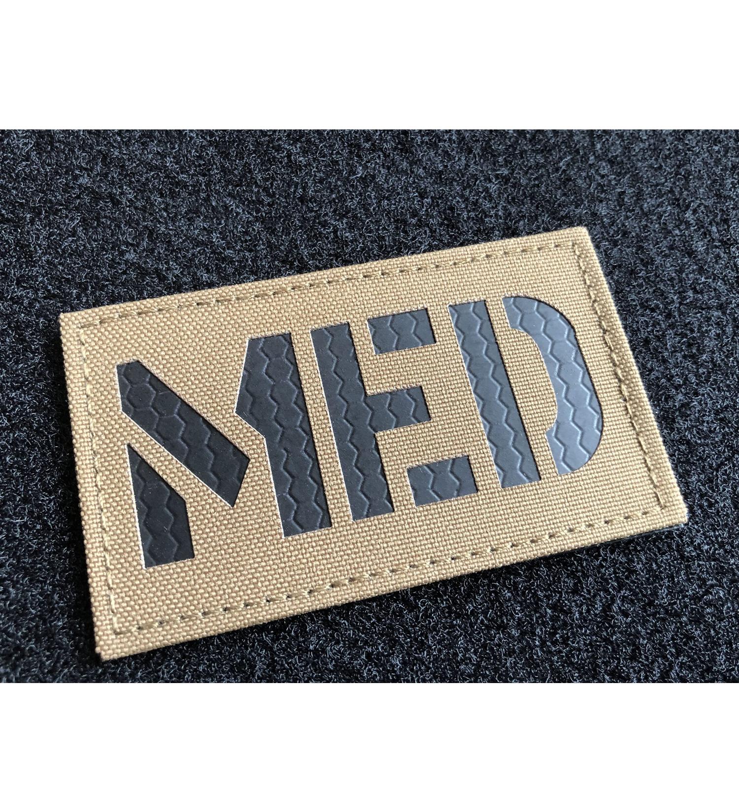 2x3.5 Inch Coyote Brown Tan IR Infrared MED Medic EMS EMT Patch with Hook-Fastener Backing - Buy Online on GoSupps.com