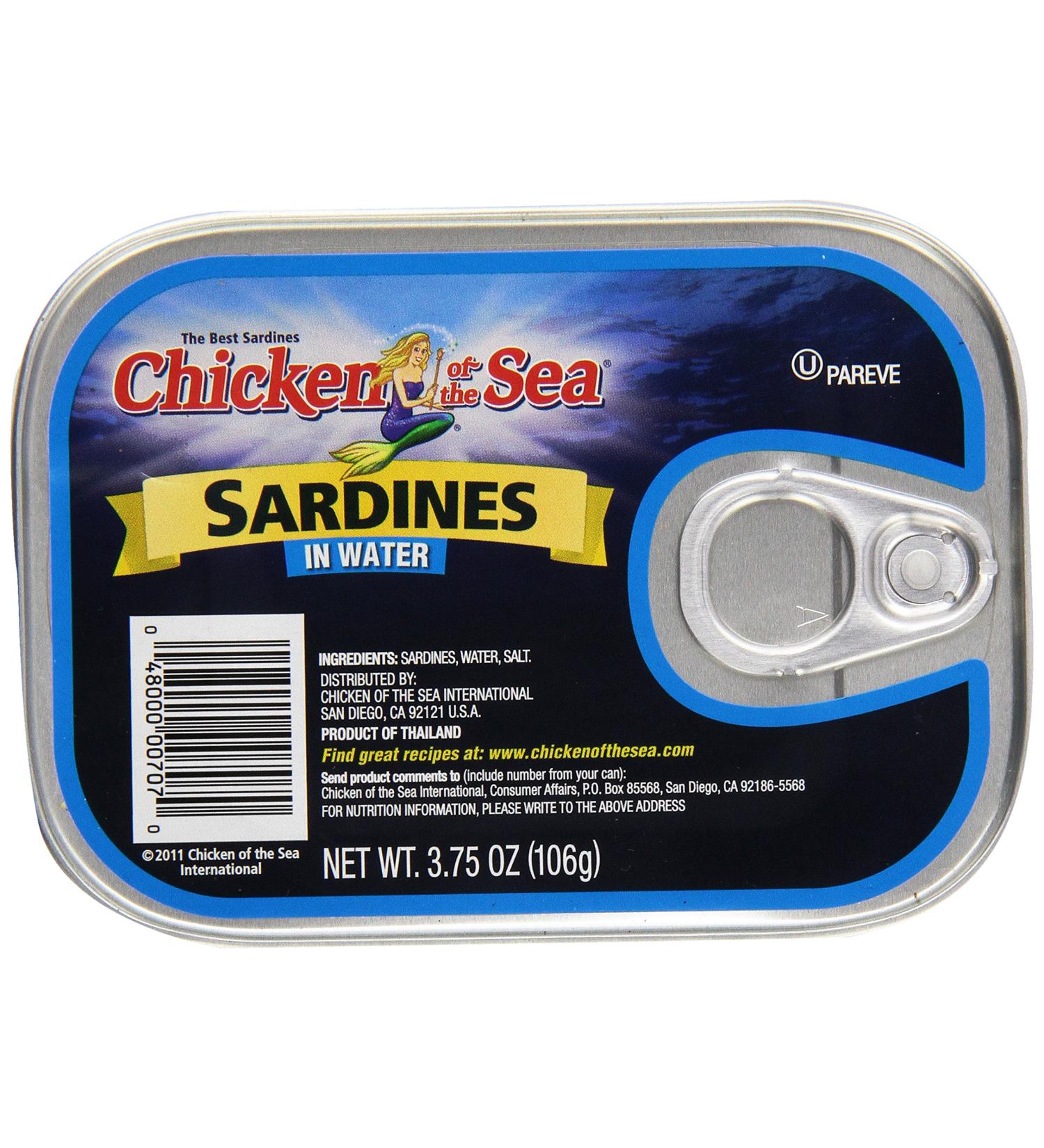 Chicken of the Sea Sardines in Water - 3.75 oz | Premium Quality Seafood - Buy Online on GoSupps.com