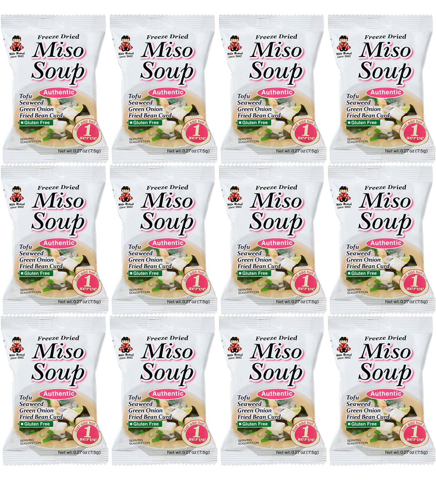 Miko Freeze Dried Miso Soup - 0.27 oz (Pack of 12) | Authentic Japanese Flavor - Buy Online on GoSupps.com