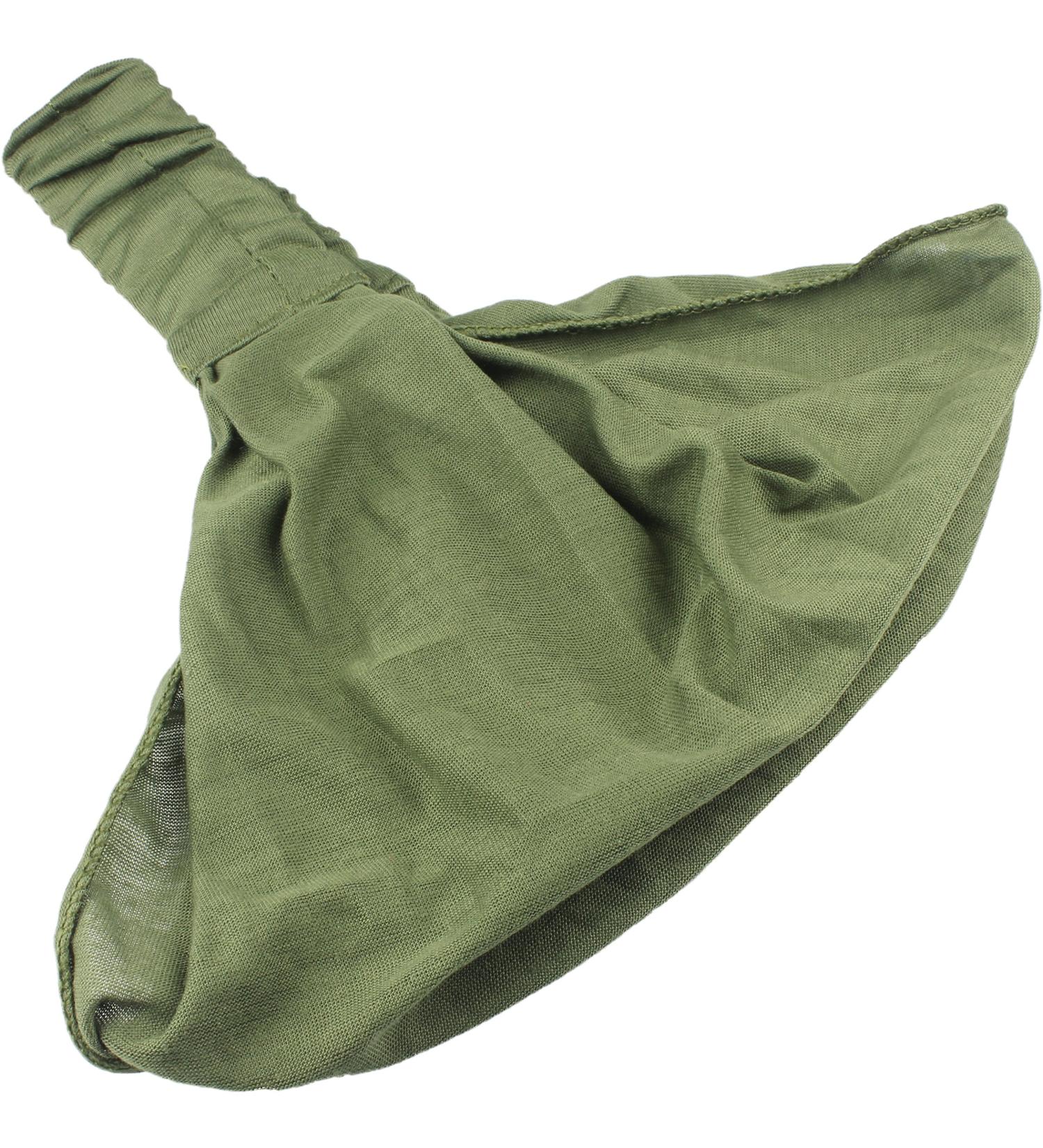 Headwrap Headband Elasticated Head Wrap Cotton In Many Colours Stretchy 3 In 1 Khaki