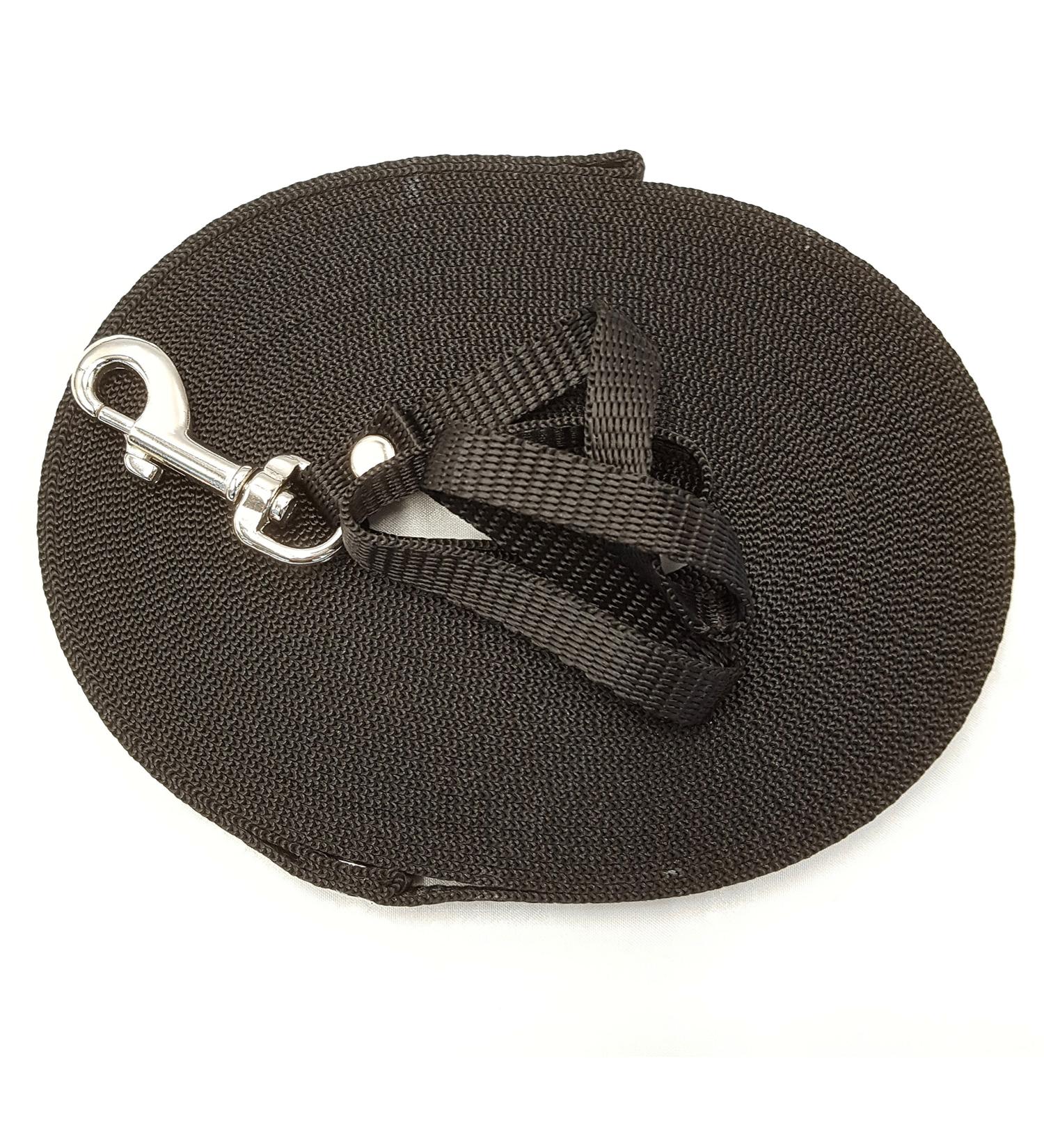 elropet Mini Long Cat Leash Black 10m with Hand Loop Tracking Leash Training Leash Field Leash