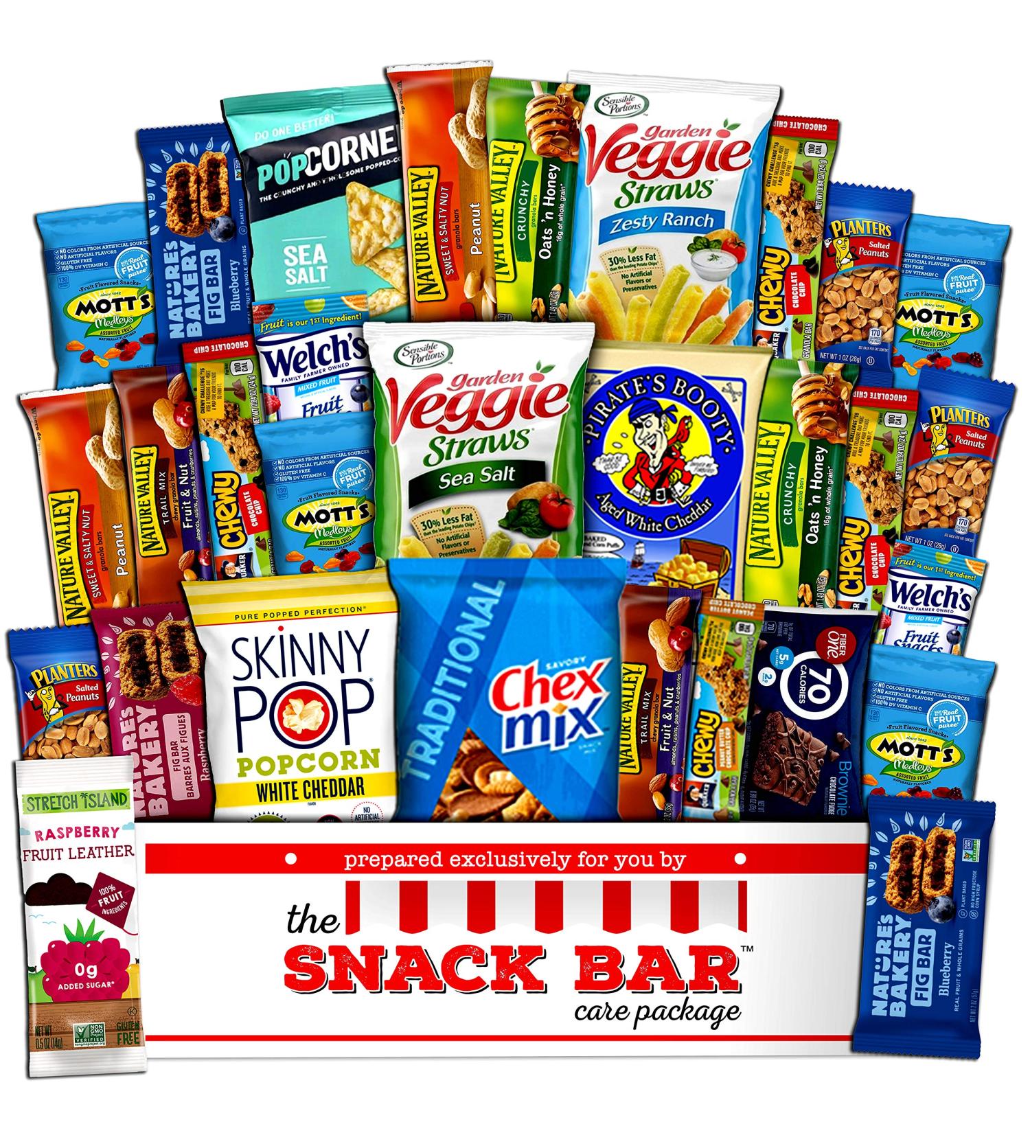 Healthy Snack Care Package - 30 Count Gift Box for Office, College & Military | Variety of Crave-Worthy Snacks - Buy Online on GoSupps.com