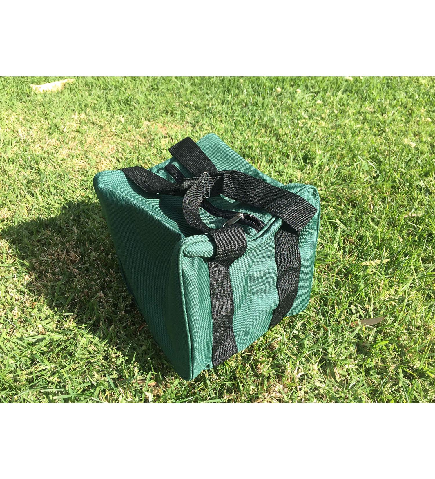 BuyBocceBalls Listing - - Extra Heavy Duty Nylon Bocce Bag (3 of 7) - Green with Black Handles - Buy Online on GoSupps.com