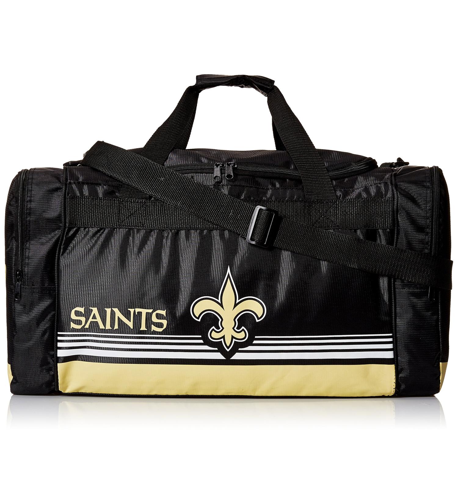 New Orleans Saints Medium Striped Core Duffle Bag - Buy Online on GoSupps.com