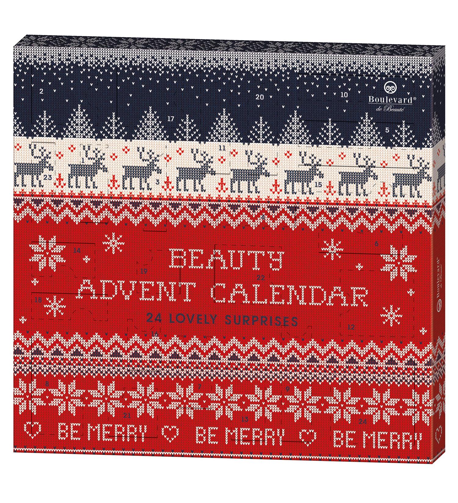 Boulevard de Beaut 24 Beauty Days Advent Calendar - Christmas Knit Design | 24 Pieces | International Shipping Available - Buy Online on GoSupps.com