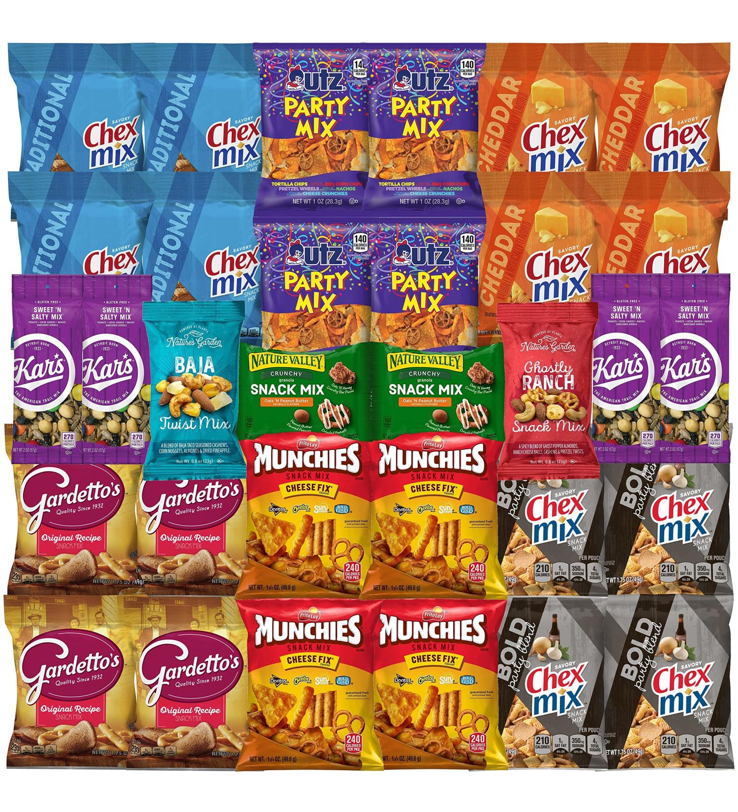Party Mix Snack Mix Variety Assortment (32 Count) - Individual Packs | Bussin Boxes - Buy Online on GoSupps.com