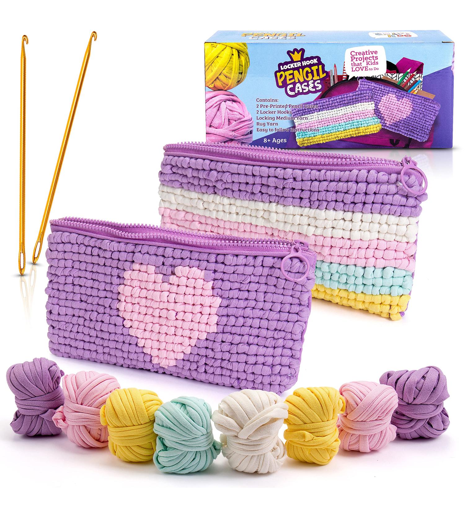 Locker Hook Starter Kit for Kids - DIY Sewing and Needlepoint Craft Set - Buy Online on GoSupps.com