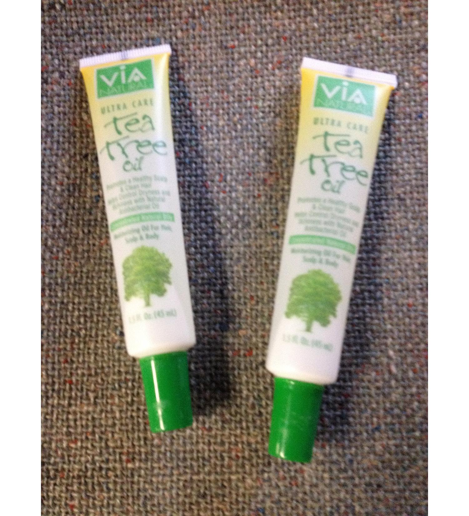 PACK OF 2 VIA Natural Tea Tree Oil 1.5 fl.oz. EACH