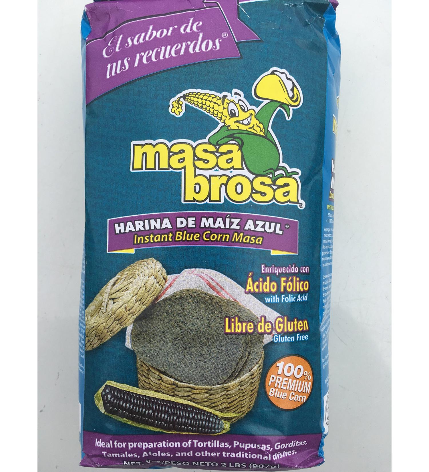 Blue Corn Masa Flour Harina Azul Premium Quality 100% natural Gluten free 2 pounds
